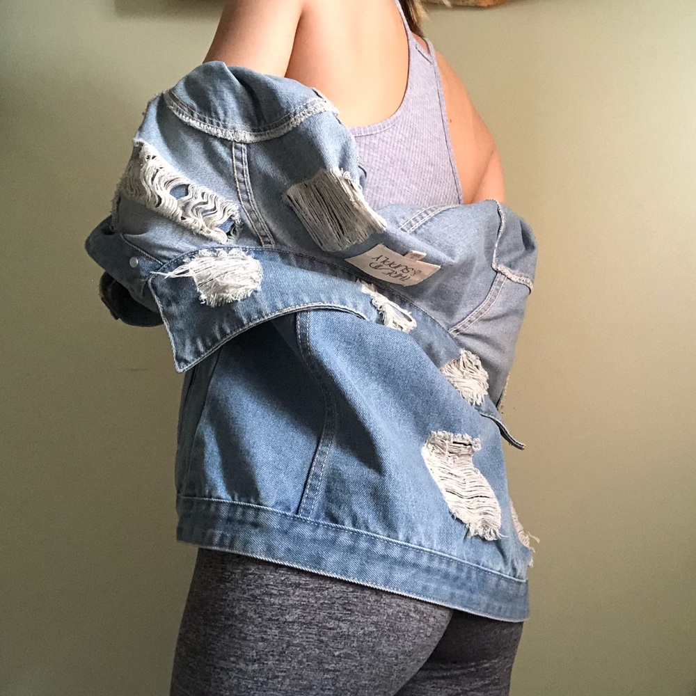 Distressed Jean Jacket - Picture 2 of 3